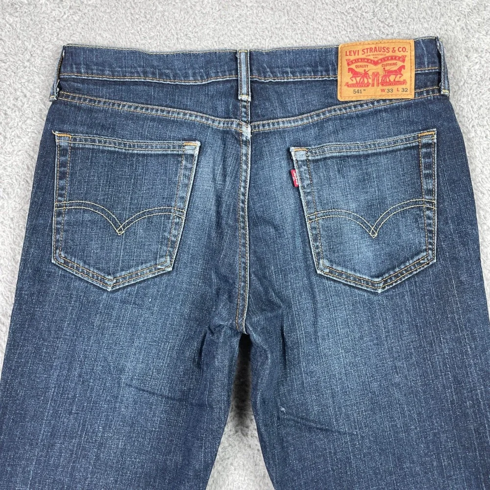 Levis 541 Athletic Taper Jeans Mens 33x32 (Fits 32x29) Blue Denim Stretch